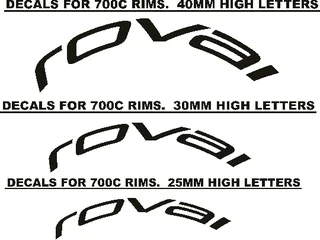 Roval bicycle wheel rim stickers decals sets