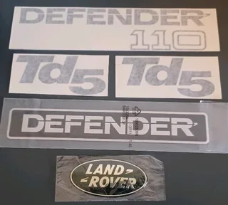 Land Rover Defender 110 decals stickers badges emblems