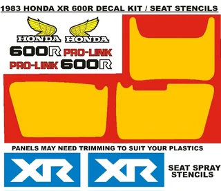1983 Honda XR 600R stickers decals vinyl graphics kits