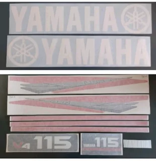 Yamaha V4 115 boat motor stickers decals vinyl graphics kits