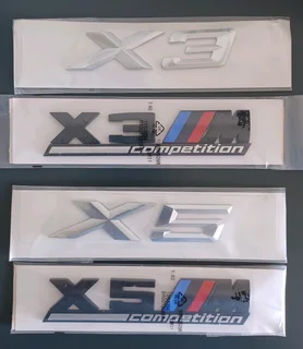 BMW X3 X5 Competition badges emblems