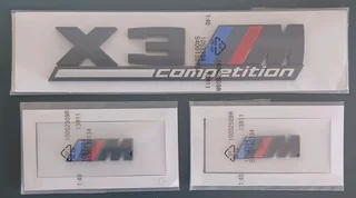 BMW X5 X3 Competition badges emblems