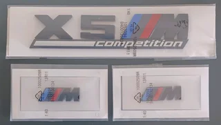 BMW X5 X3 Competition badges emblems