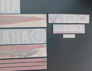 Yamaha V4 130 Outboard boat motor stickers decals