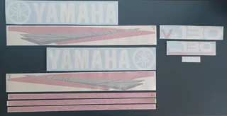 Yamaha V4 130 boat motor stickers decals kits
