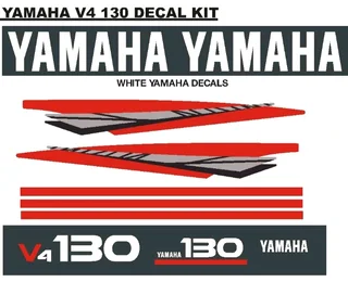Stickers decals for a Yamaha V4 130 Outboard boat motor