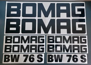 Bomag Roller Stickers Decals