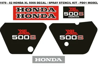 1978 - 82 Honda XL 500S decals stickers graphics kits