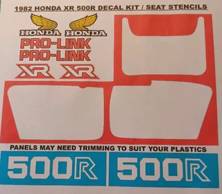 1982 Honda XR 500R stickers decals kits