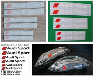 Audi Sport brake caliper stickers decals sets