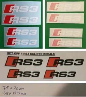 Audi Sport brake caliper decals stickers