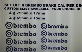 Brembo caliper decals stickers sets