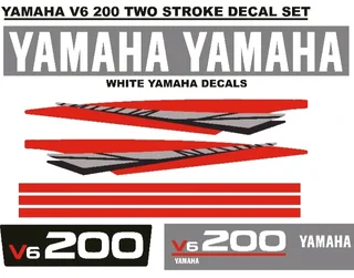 Yamaha V6 200 Outboard motor stickers decals kits