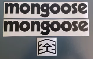 Mongoose BMX bicycle frame stickers decals vinyl graphics