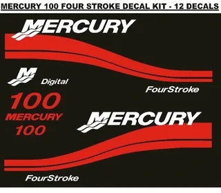 Mercury 100 boat motor stickers decals vinyl graphics