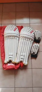 Cricket pads and gloves