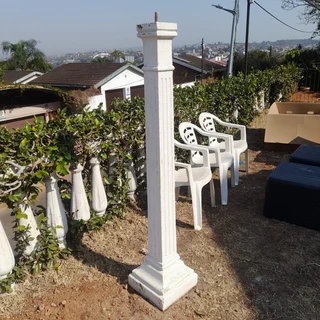 Concrete garden lamp post