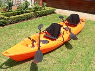 Pioneer Kayak Tandem incl. 2 seats, 2 paddles, 2 leashes and 2 rod holders, many colours and NEW!