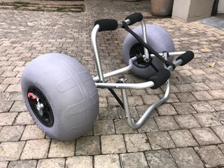 Beach Kayak trolley, inflatable wheels, wide track and great for your kayak on the beach, NEW!