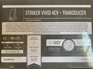 Garmin Striker Vivid 4 Fishfinder GPS plotter, incl brackets and cables, NEW!