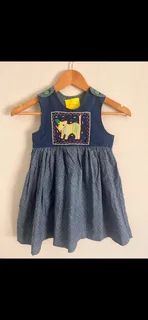 One of a kind embroidered sheshwe girls dress