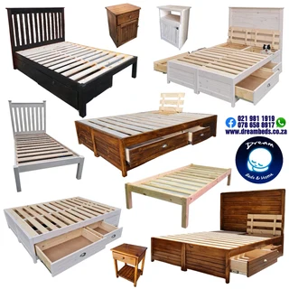 Wooden Bed frames on Sale frm R1599  - Factory Prices Direct