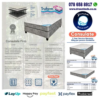 Consulate Student Bed Or Mattress Free Delivery R2799 To R3399