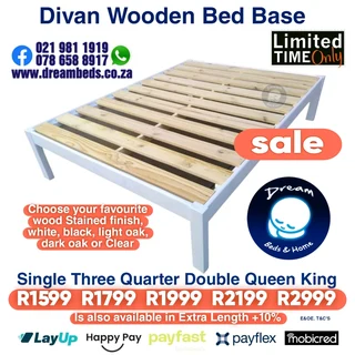 Dble beds for upto 120kg from R4399 FREE DELIVERY