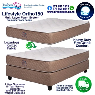 Lifestyle Orthopaedic Foam Only Mattresses with Free Delivery from R3599