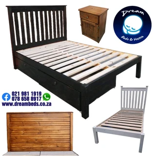 Solid pine slatted bed base starting from R1599