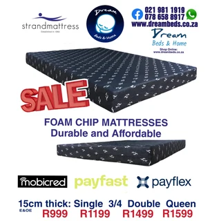 Foamchip mattresses starting from a R749
