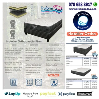 Meet the Truform Intercontinenral Bed from R4299 or Mattress from R3399 Free delivery