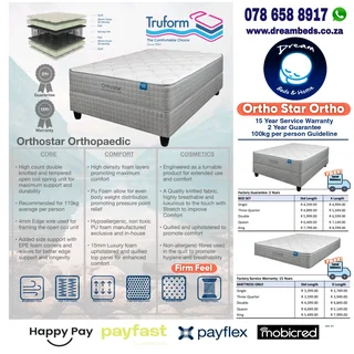 Ortho Star Orthopaedic - Mattress or Bed FREE DELIVERY
