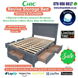 Slatted Pine Bed bases  Double R1999 Queen R2199