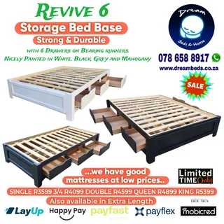 Storage Beds feom R3099 - All sizes
