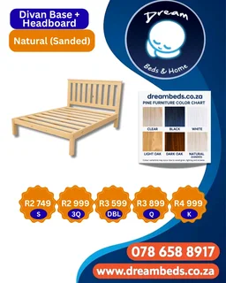 Solid Pine Storage Base - R5 6 99 - DBL - Natural (Sanded)