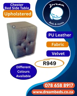 Chic Wooden Bed Side Table - Black - R1 499