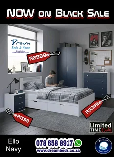 Ello Navy Bed Side Table - R1 599