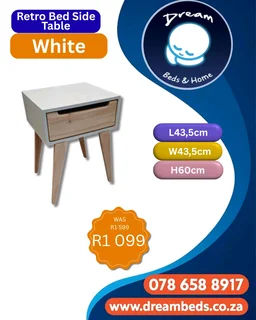 Retro Bed Side Table - 1 Drawer - R1 099