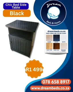 Retro Bed Side Table - Grey - 1 Drawer - R1 099