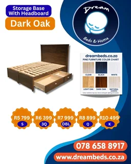 Wooden Bed Side Table - 3 Drawer - Black - R2 099