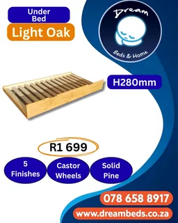 Wooden Bed Side Table - 3 Drawer - White - R2 099