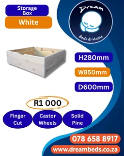 Wooden Bed Side Table - 3 Drawer - Sanded - R1 899