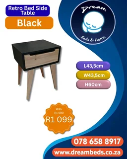 Ello Bed Side Table (1 Drawer&#43; 2 Shelves) - White - R999