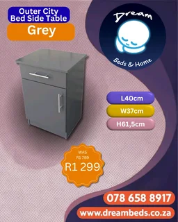 Outer City Bed Side Table - Grey - R1 299