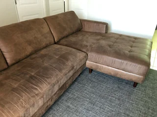 3m x 2m Huxley Brown Leather Corner Couch