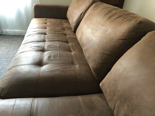 3m x 2m Huxley Brown Leather Corner Couch