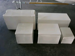 VARIOUS FIBERGLASS BOAT BOXES