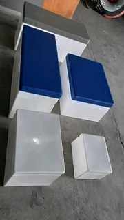VARIOUS FIBERGLASS BOAT BOXES