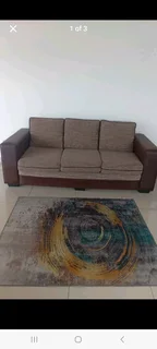 Brown 3 seater couch